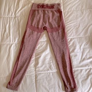 Red gym shark leggings